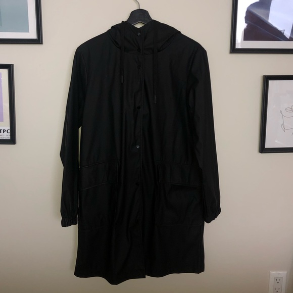 ZARA - Black Waterproof Raincoat - Picture 3 of 4